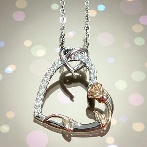 Rose Heart Necklace